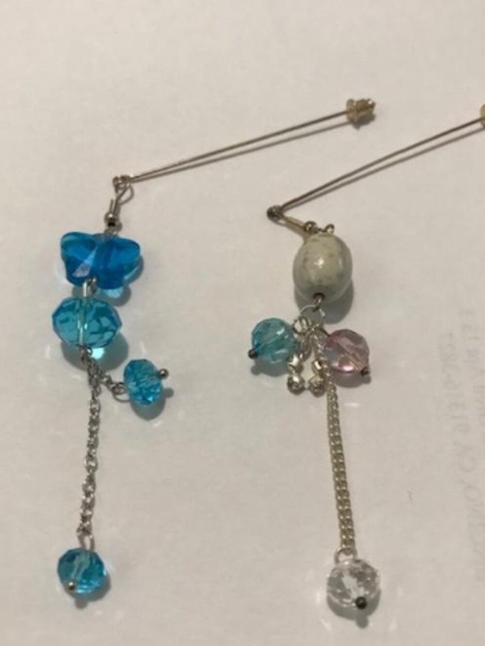 Blue Hijab Stick Pin + Blue and Clear Hijab Stick Pin